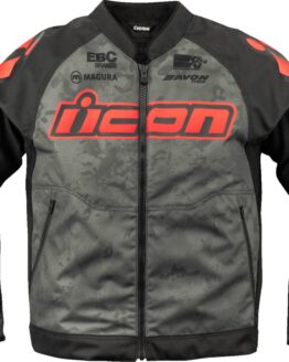 ICON Overlord3 Magnacross Jacket Dark Gray/Black Men's M