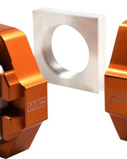 Works Connection Elite Axle Block Kit Orange For KTM Husqvarna Gas Gas
