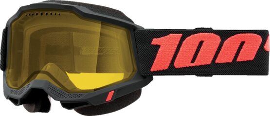 100% Accuri 2 Snow Goggle Borego Dual Pane Yellow Lens Adult
