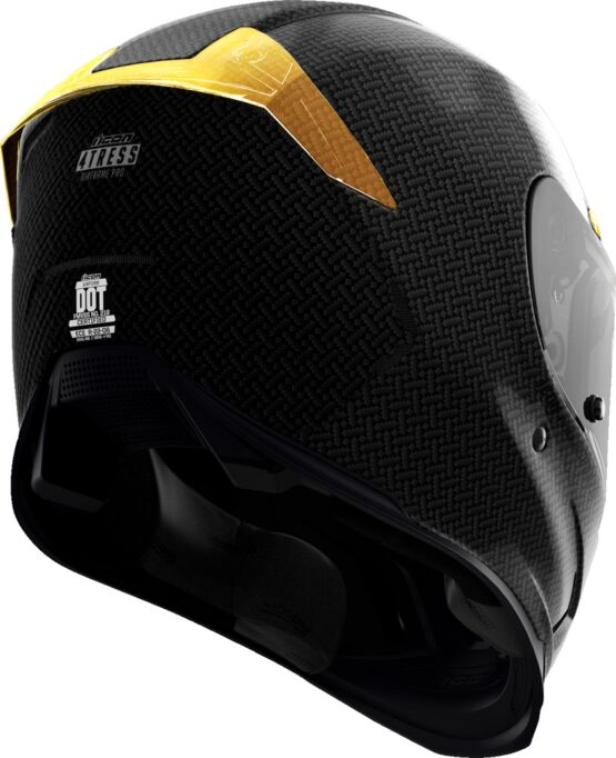 ICON Airframe Pro Carbon 4Tress Helmet Yellow/Black M - Image 4