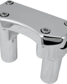 Drag Specialties Buffalo Handlebar Riser & Top Clamp Kit Chrome 3in