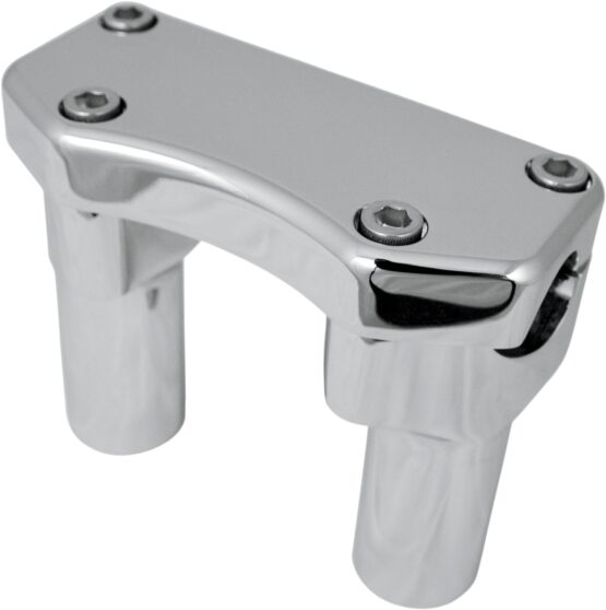 Drag Specialties Buffalo Handlebar Riser & Top Clamp Kit Chrome 3in