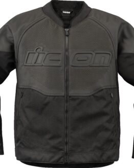 ICON Overlord3 Leather Jacket Black Men's M