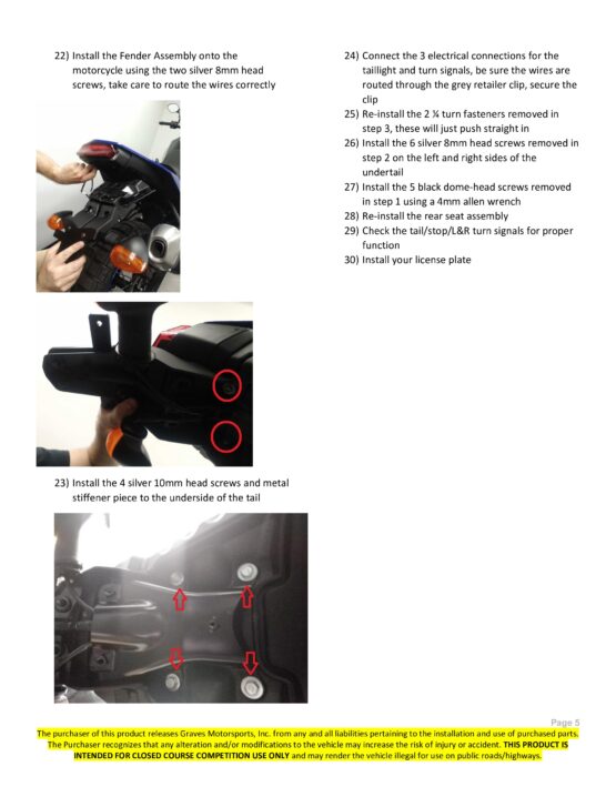 Graves Fender Eliminator Kit - Image 6