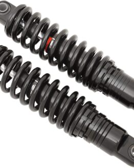Drag Specialties Ride-Height Adjustable Shocks Black 12in For Harley XL Models