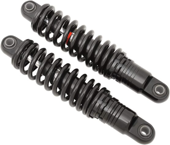 Drag Specialties Ride-Height Adjustable Shocks Black 12in For Harley XL Models