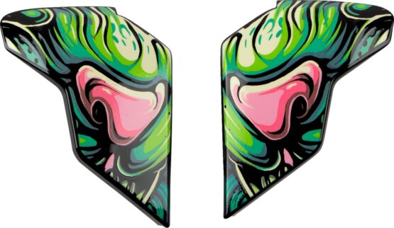 ICON Airflite Helmet Side Plates CSF23 Blue/Green Adult One Size