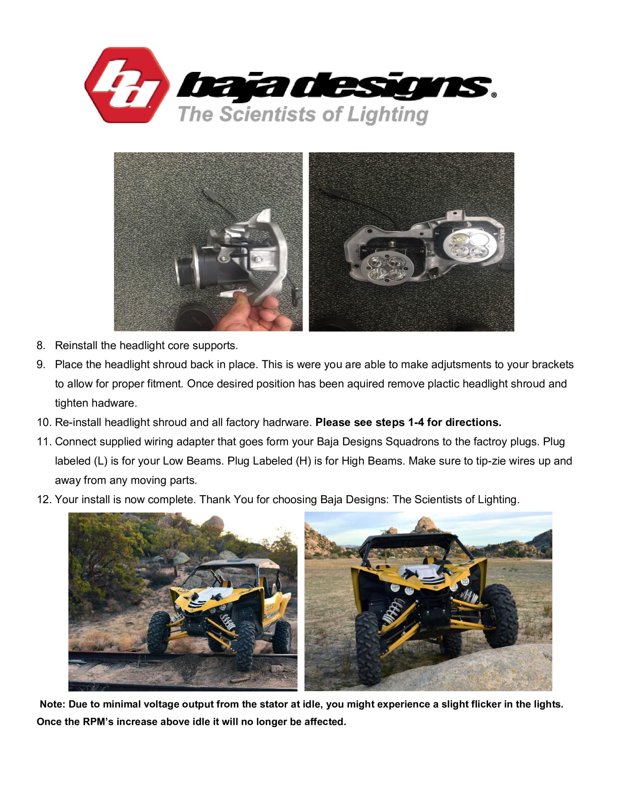Sport Headlight Replacement Kit for Yamaha YXZ - Image 4