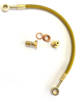 Gold Lines & Gold Banjos Rear Stainless Steel Brake Line
