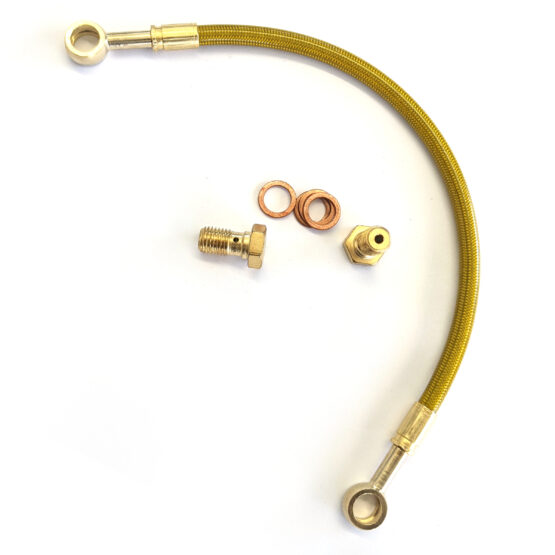 Gold Lines & Gold Banjos Rear Stainless Steel Brake Line
