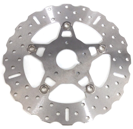 5 Button Contour Floating Wide Band Brake Rotor - Polished Center - Image 2
