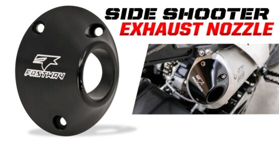 Side Shooter Spark Arrestor Exhaust End Cap - Black - Image 3