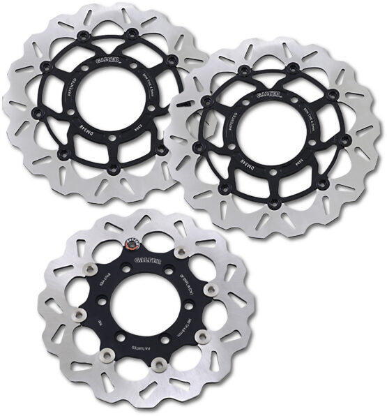 Front & Rear Floating Wave Brake Rotor Kit w/ Semi-Metallic Pads