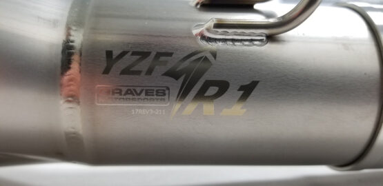 Yamaha R1 Full Titanium Exhaust System with Titanium 200mm Silencer - Image 7