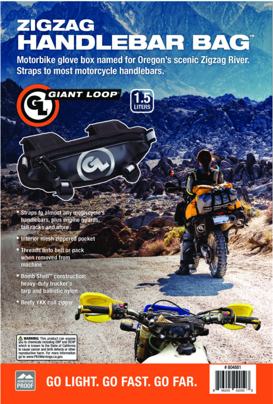 Zigzag Handlebar Bag Black - Image 5