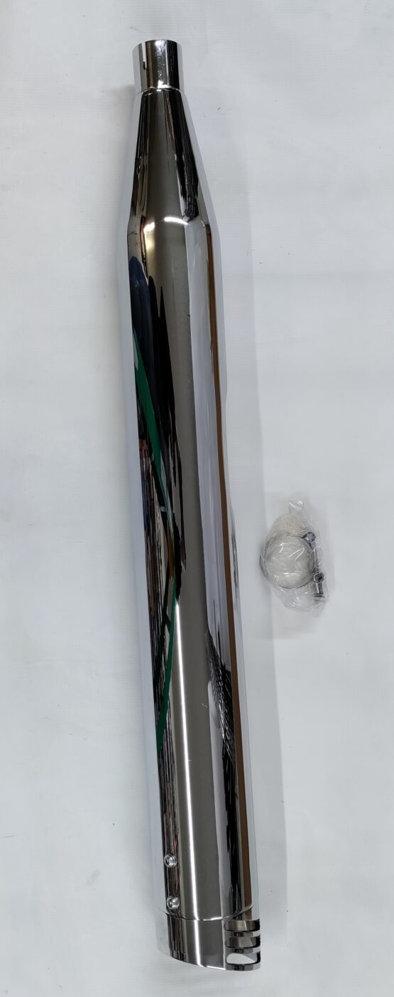 Scratch & Dent 4" Racing Chrome Right Side Slip On Exhaust Muffler