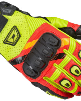 Cortech Manix ST Motorcycle Gloves Red Hi-Viz Medium