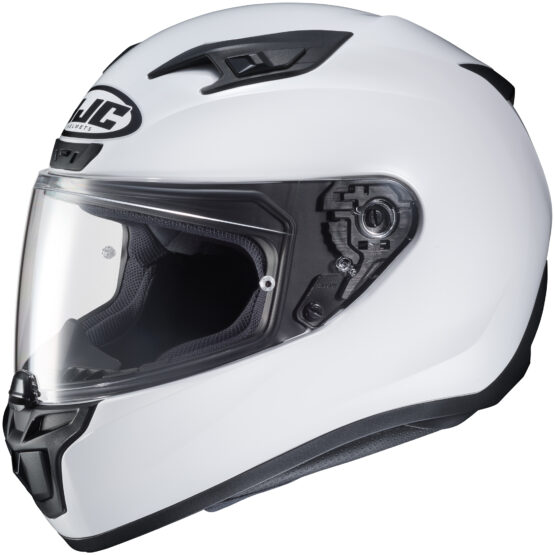 i10 Solid White Full-Face Street Motorcycle Helmet Large