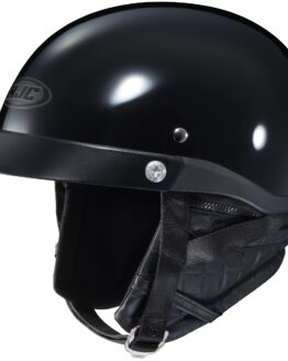 CL-Ironroad Solid Black Open-Face Half Helmet X-Small