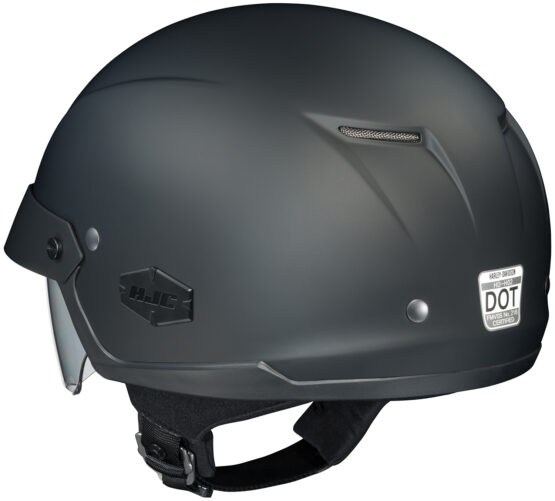 IS-Cruiser Matte Black Open-Face Half Helmet Medium - Image 2