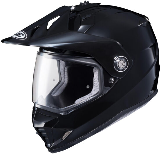 DS-X1 Solid Black Dual-Sport Helmet Large