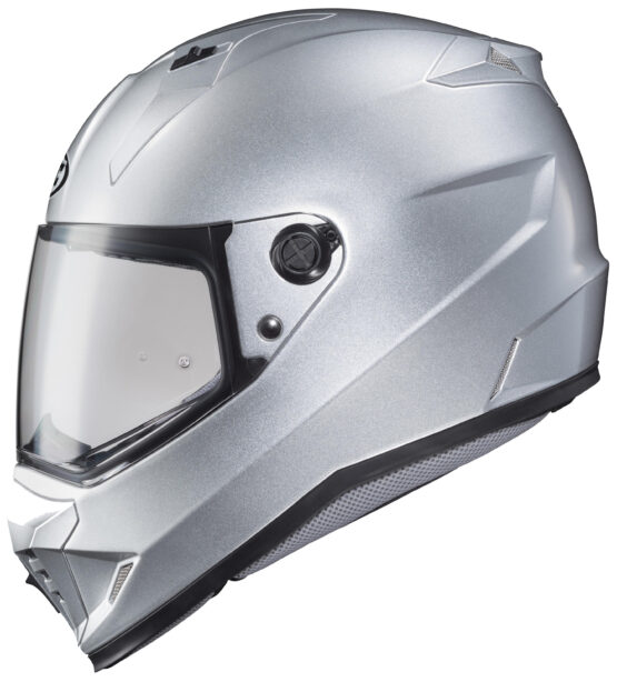 DS-X1 Silver Dual-Sport Helmet Medium - Image 6