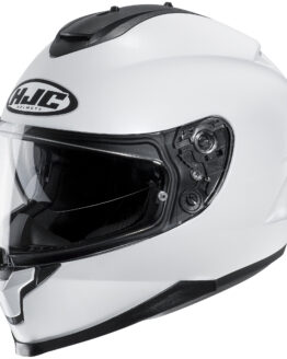 C70 Solid White Full-Face Street Motorcycle Helmet Medium