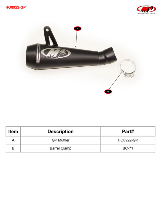 Black GP Slip On Exhaust - Image 2