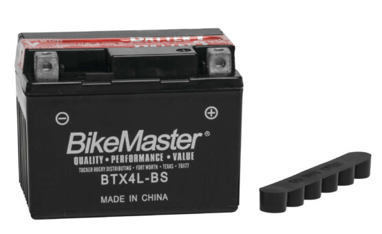 BikeMaster Maintenance Free Battery BTX4L-BS Replaces YTX4L-BS 12V 40CCA