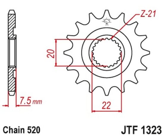Front CS Sprocket - 12T 520 - Image 3