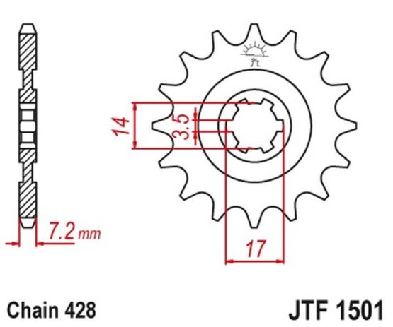 Countershaft Sprocket 12T Fits Many Chinese 4 Strokes & 08-23 KLX140 - Image 2