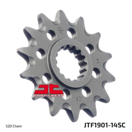 Front Steel Countershaft Sprocket Self Cleaning - 14 Tooth 520 - Image 2