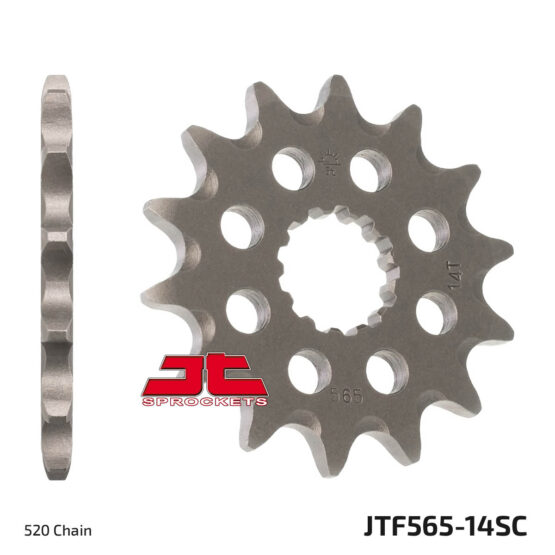 Front Steel Countershaft Sprocket Self Cleaning - 14 Tooth 520 - Image 2