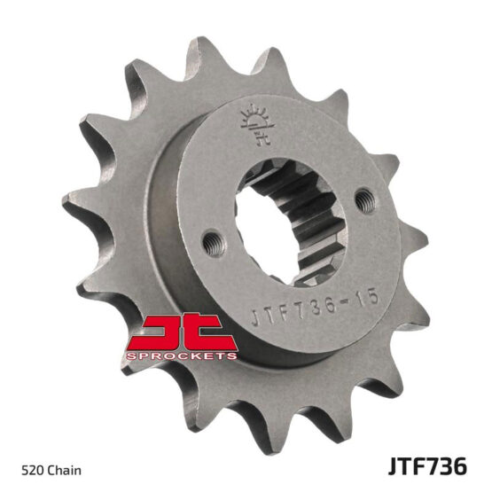 Front Steel Countershaft Sprocket - 15 Tooth 520 - Image 2