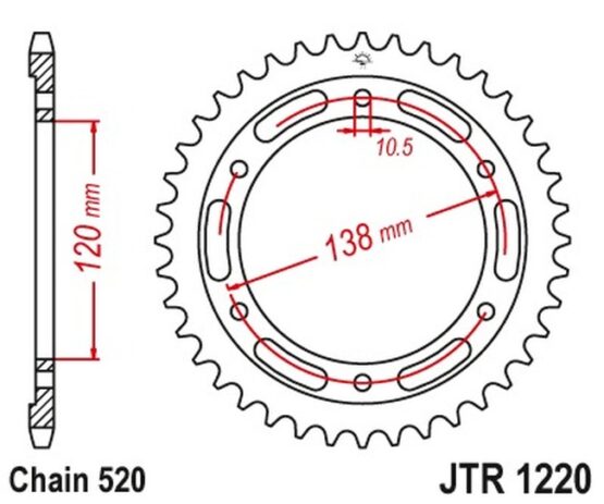 Steel Rear Sprocket - 36 Tooth 520 - Image 2