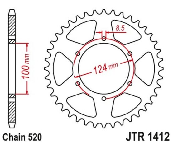 Steel Rear Sprocket - 37 Tooth 520