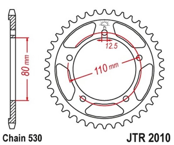 Rear Sprocket 47T 530 Steel - Image 2