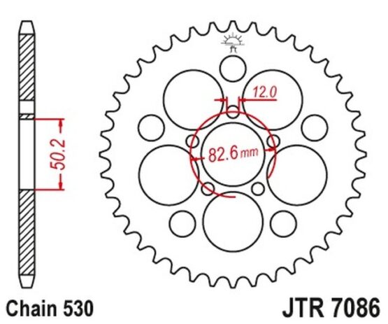 Steel Rear Sprocket - 48 Teeth 530 Pitch - Image 2