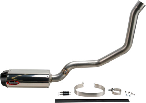 Jardine RT1 Dual Outlet Slip-On Exhaust Silver Fits 09-12 Daytona 675 - Image 2
