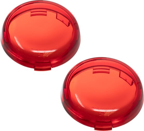 Red 2" Bullet Style Turn Signal Lenses - Pair