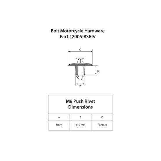 M8 3-Stage Push Rivets - 10 Pack - Image 6