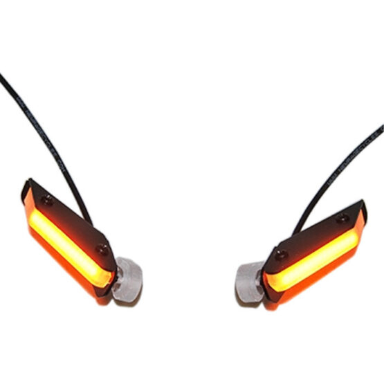 Front LED Turn Signals Black by New Rage Cycles Fits 10-15 Ducati Monster 796