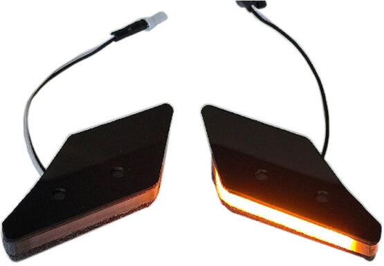 Black Mirror Block Off LED Turn Signals