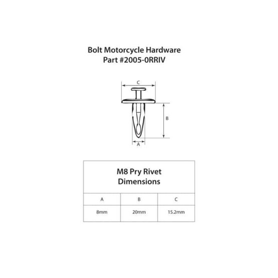 M8 Pry Rivet - 50 Pack "RZR" Kit - Image 4