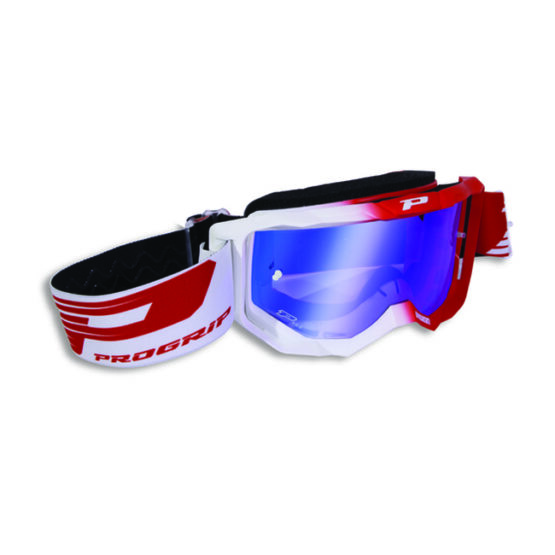 3300FL Vision MX Goggles - Red & White w/ Blue Iridium Lens - Image 2