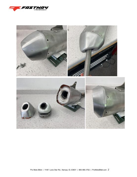 Pro Moto Billet Side Shooter Spark Arrestor End Cap Black Fits CRF450R/X - Image 5