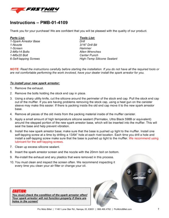 Spark Arrestor Exhaust Endcap - Image 4