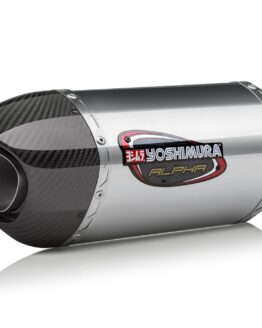 Street Alpha Slip On Exhaust - Works Stainless Steel & Carbon Fiber