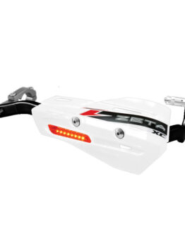 Drop Handguard Handlebar Armor / XC Flasher Protector Kit 1-1/8" White / - Black