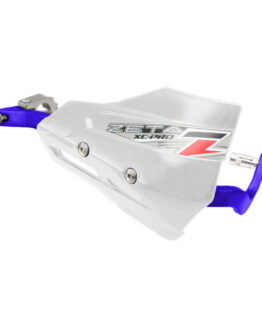 Drop Handguard Handlebar Armor / XC Pro Protector Kit - 1-1/8" White / Blue